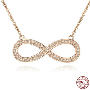 925 Silver CZ Letter Pendant Necklace for Women