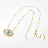 925 Sterling Silver Evil Eye Necklace Women CZ Eye CZ Necklace Fine Jewelry
