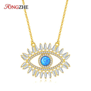 925 Sterling Silver Evil Eye Necklace Women CZ Eye CZ Necklace Fine Jewelry