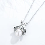 925 Silver Freshwater Pearl Necklace Pendant Honeycomb Bee Jewelry