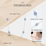 925 Silver Evil Eye Necklace Zircon Chain Turkey Jewelry Women