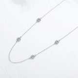 925 Silver Evil Eye Necklace Zircon Chain Turkey Jewelry Women