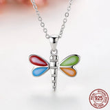 Dragonfly CZ Choker Necklace 925 Silver