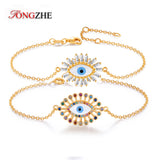 925 Silver Evil Eye Bracelet CZ Zircon Hamsa Bracelet