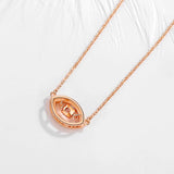 925 Silver Evil Eye Necklace Crystal Chain Minimalist Rose Choker