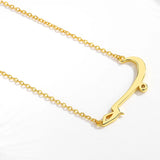 Arabic 925 Silver BFF CZ Love Pendant Necklace Women Gift