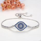 925 Silver Evil Eye Bracelet CZ, Women's Men's Jewelry