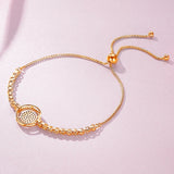 925 Silver Evil Eye CZ Tennis Bracelet Rose Jewelry