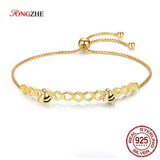 925 Silver Beads Bracelet CZ Heart Honey Bee Bracelet for Couples
