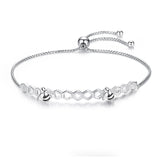 925 Silver Beads Bracelet CZ Heart Honey Bee Bracelet for Couples