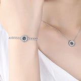 925 Silver Evil Eye Bracelet Lucky CZ Beads Women Gift
