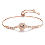 925 Silver Evil Eye Bracelet Lucky CZ Beads Women Gift