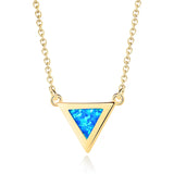 Opal Africa Map Pendant Necklace Women Indian Jewelry Collier