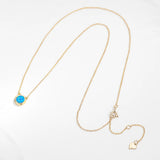 Opal Africa Map Pendant Necklace Women Indian Jewelry Collier