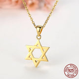 Magen Star of David Pendant 925 Silver Chain Necklace Jewish Jewelry