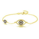 Sterling Silver Evil Eye Bracelet for Women