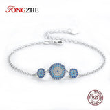 Evil Eye Bracelet 925 Sterling Silver Charm Bracelet For Women