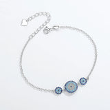 Evil Eye Bracelet 925 Sterling Silver Charm Bracelet For Women