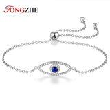 925 Silver Evil Eye Bracelet for Women Hand Eye Hamsa Lucky Turkey Jewelry