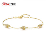 925 Silver Evil Eye Charm Bracelet Gift for Women