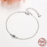 925 Silver Evil Eye Bracelet CZ Lucky Turkey Jewelry for Women