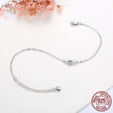 925 Silver Evil Eye Bracelet CZ Lucky Turkey Jewelry for Women