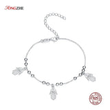 925 Silver Eye Hamsa Hand Charm Bracelet