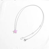 Star Pink Opal Pendant Necklace 925 Sterling Silver