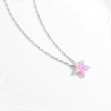 Star Pink Opal Pendant Necklace 925 Sterling Silver