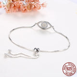 925 Silver Couple Bracelets Evil Eye Luck Bracelet Men