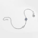 925 Sterling Silver Hamsa Hand Evil Eye Charm Bracelet