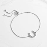 925 Sterling Silver Bracelets Horseshoe Beads Bracelet Ball Wedding Jewelry