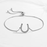 925 Sterling Silver Bracelets Horseshoe Beads Bracelet Ball Wedding Jewelry