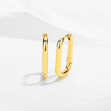 Geometric 925 Sterling Silver Huggie Earrings Punk Chain Circle Jewelry