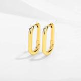 Geometric 925 Sterling Silver Huggie Earrings Punk Chain Circle Jewelry