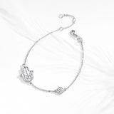 Luck Fatima Hamsa 925 Silver Evil Eye Hand Bracelet