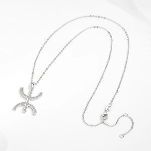 CZ AZA 925 Sterling Silver Pendant Necklace Man Chain Necklaces