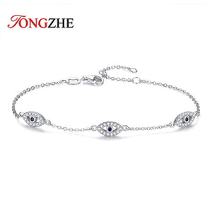 Evil Eye 925 Silver Bracelet CZ Bangle Gift