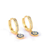 Evil Eye Earring 925 Sterling Silver Drop Earrings CZ Wedding Jewelry