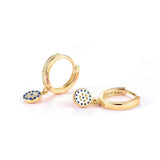 Evil Eye Earring 925 Sterling Silver Drop Earrings CZ Wedding Jewelry