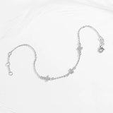 Cross Bracelet 925 Sterling Silver Crystal Charm Adjustable Chain Jewelry