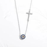 925 Sterling Silver Evil Eye Necklace Pendant for Women