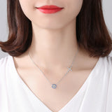 925 Sterling Silver Evil Eye Necklace Pendant for Women