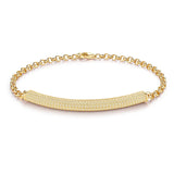 925 Silver CZ Pave Bracelet Women Party Jewelry