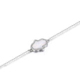 Opal Hand Bracelet 925 Silver Hamsa Hand of Fatima Bracelet Women
