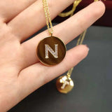 925 Sterling Silver Initial Pendant Necklaces Women Thin Chain Letter Jewelry
