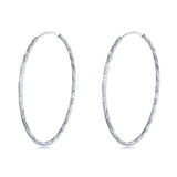 925 Sterling Silver Hoop Earrings for Women 38/52MM