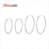 925 Sterling Silver Hoop Earrings for Women 38/52MM