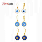 Sterling Silver Evil Eye Hoop Earrings for Women Gift Jewelry