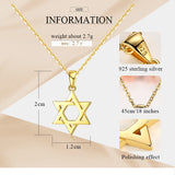 Star Of David Pendant 925 Sterling Silver Necklace